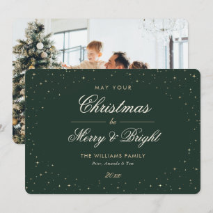 Tarjeta Festiva Elegantes Navidades de fotografía de las estrellas