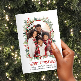 Tarjeta Festiva Elegantes Navidades de fotografía del Personalizad