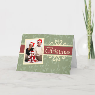 Tarjeta Festiva Elegantes Navidades de fotografía doblados