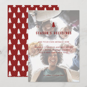 Tarjeta Festiva Elegantes Navidades de fotografía empresarial
