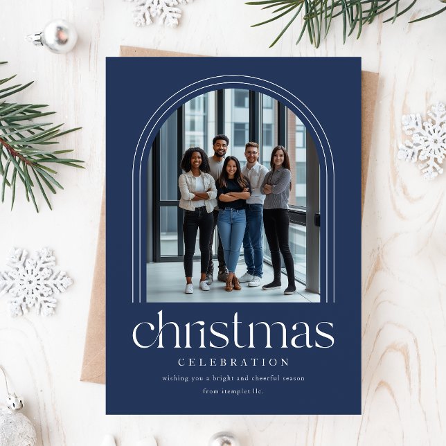 Tarjeta Festiva Elegantes Navidades de fotografía empresarial de l (Subido por el creador)