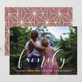 Tarjeta Festiva Elegantes Navidades de fotografía familiares