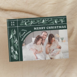 Tarjeta Festiva Elegantes Navidades de fotografía modernos del Gar