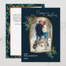 Elegantes Navidades de fotografía Personalizado de
