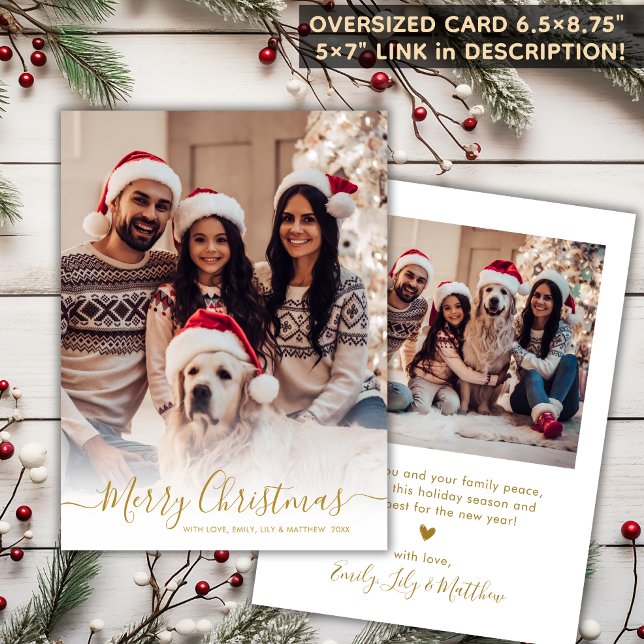 Tarjeta Festiva Elegantes Navidades de fotografías de oro blanco (Subido por el creador)