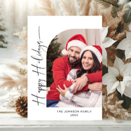 Tarjeta Festiva Elegantes Navidades de FOTOS sencillamente saludan