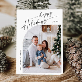 Tarjeta Festiva Elegantes Navidades de FOTOS sencillamente saludan