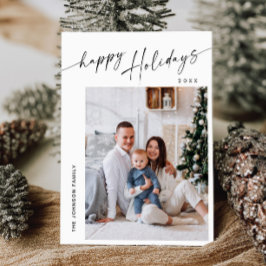 Tarjeta Festiva Elegantes Navidades de FOTOS sencillamente saludan