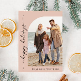 Tarjeta Festiva Elegantes Navidades de FOTOS sencillamente saludan