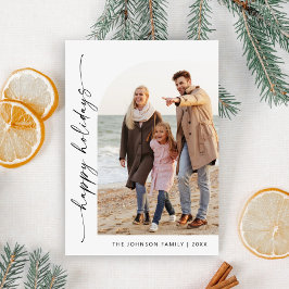 Tarjeta Festiva Elegantes Navidades de FOTOS sencillamente saludan