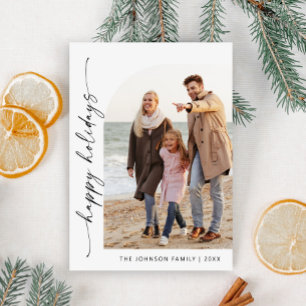 Tarjeta Festiva Elegantes Navidades de FOTOS sencillamente saludan