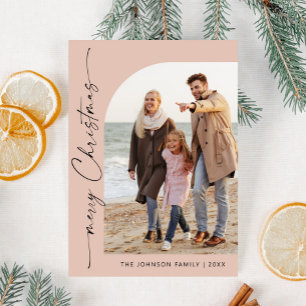 Tarjeta Festiva Elegantes Navidades de FOTOS sencillamente saludan