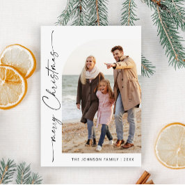 Tarjeta Festiva Elegantes Navidades de FOTOS sencillamente saludan