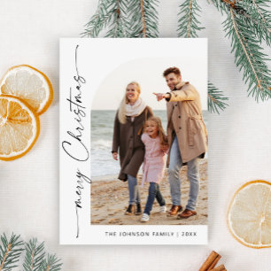 Tarjeta Festiva Elegantes Navidades de FOTOS sencillamente saludan