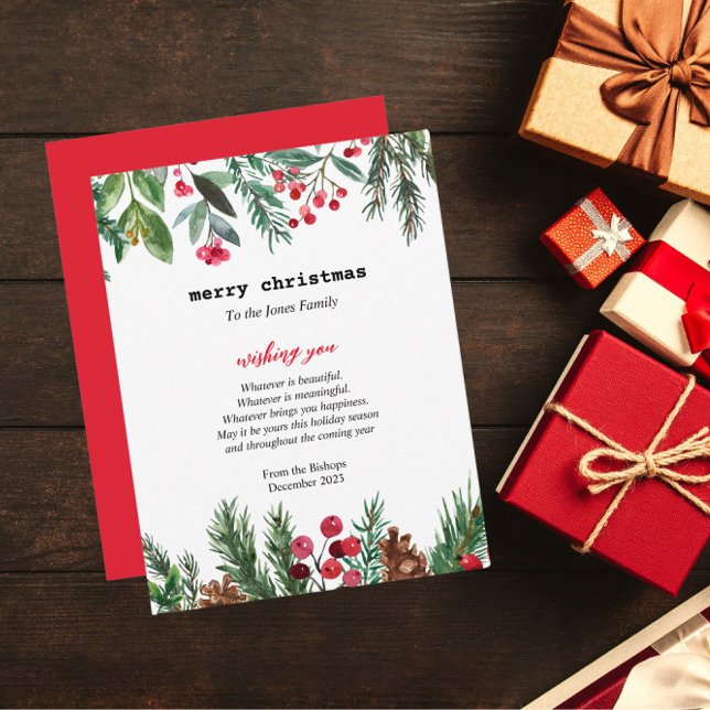 Tarjeta Festiva Elegantes Navidades de máquina de escribir Holly B (Subido por el creador)