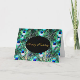 Tarjeta Festiva Elegantes Navidades de moda Boda Peacock