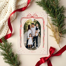 Tarjeta Festiva Elegantes Navidades de Moda con guión de cerezo Fo