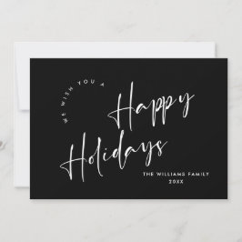 Tarjeta Festiva Elegantes Navidades de oro Minimalistas saludando