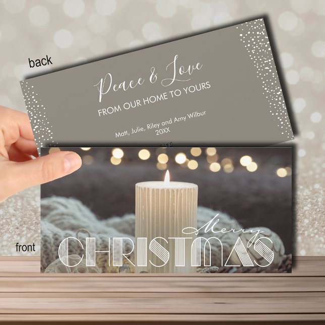 Tarjeta Festiva Elegantes Navidades de velas blancas (Subido por el creador)