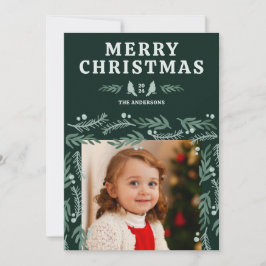 Tarjeta Festiva Elegantes Navidades del Cardenal de la Frontera Bo