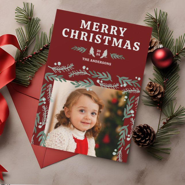 Tarjeta Festiva Elegantes Navidades del Cardenal Fronterizo de Gar (Subido por el creador)