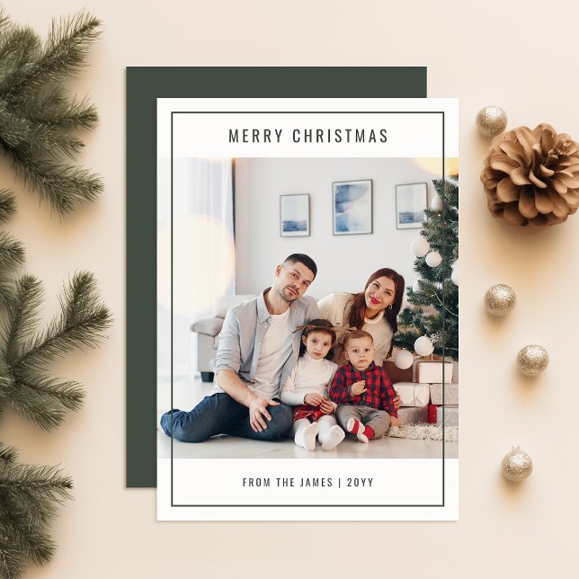 Tarjeta Festiva Elegantes Navidades Elegante Foto Minimalista Fami (Subido por el creador)