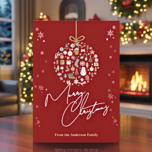 Tarjeta Festiva Elegantes Navidades Fiesta festividad festividad M