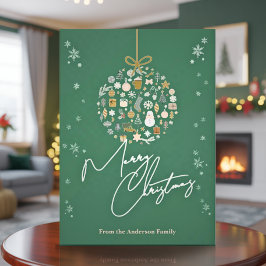 Tarjeta Festiva Elegantes Navidades Fiesta festividad festividad M