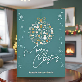 Tarjeta Festiva Elegantes Navidades Fiesta festividad festividad M
