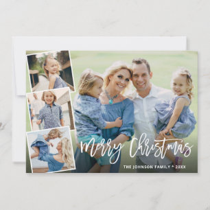 Tarjeta Festiva Elegantes Navidades Flores de Invierno 3 Festejo d