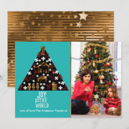 Tarjeta Festiva Elegantes Navidades Fotografía Alegría Del Día Mun