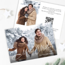 Elegantes Navidades Minimalistas 2 Código QR de fo