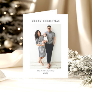 Tarjeta Festiva Elegantes Navidades Minimalistas 2 Código QR de fo