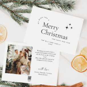 Tarjeta Festiva Elegantes Navidades Minimalistas de fotografía sal