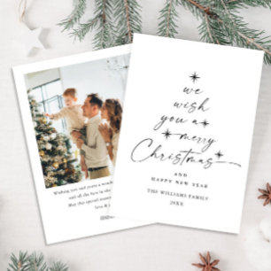 Tarjeta Festiva Elegantes Navidades Minimalistas entregan foto