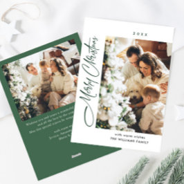 Tarjeta Festiva Elegantes Navidades Minimalistas saludan 2 foto