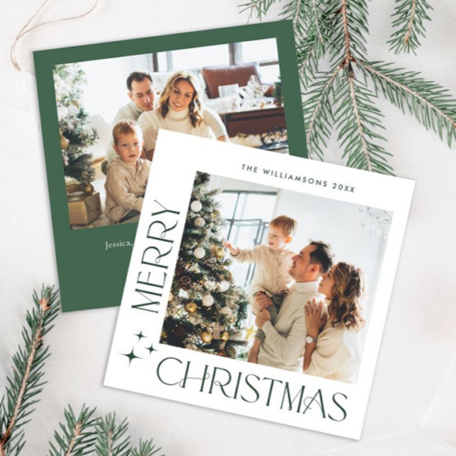 Tarjeta Festiva Elegantes Navidades Minimalistas saludan 2 foto (Subido por el creador)