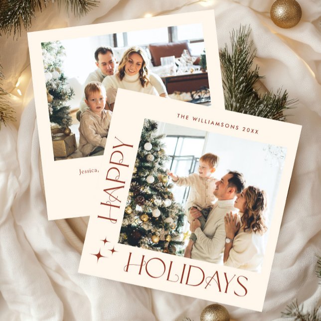 Tarjeta Festiva Elegantes Navidades Minimalistas saludan 2 foto (Subido por el creador)