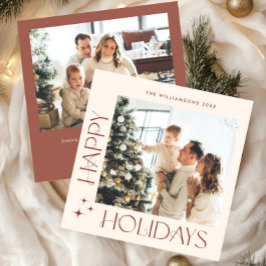 Tarjeta Festiva Elegantes Navidades Minimalistas saludan 2 foto