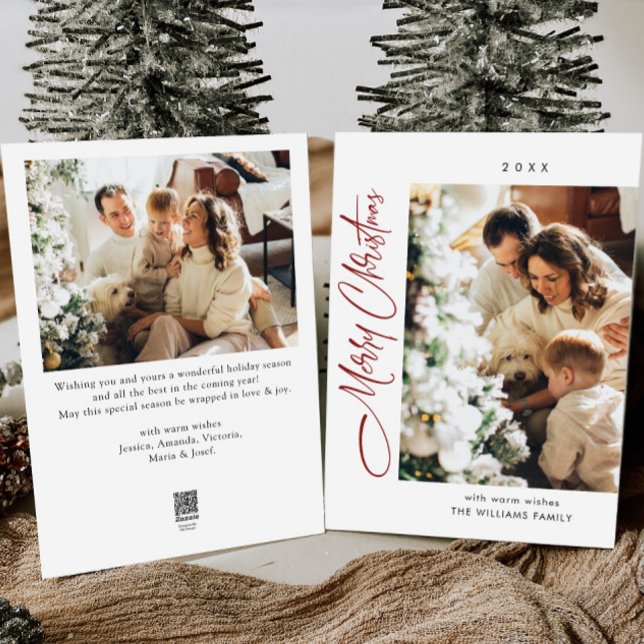 Tarjeta Festiva Elegantes Navidades Minimalistas saludan 2 foto (Subido por el creador)