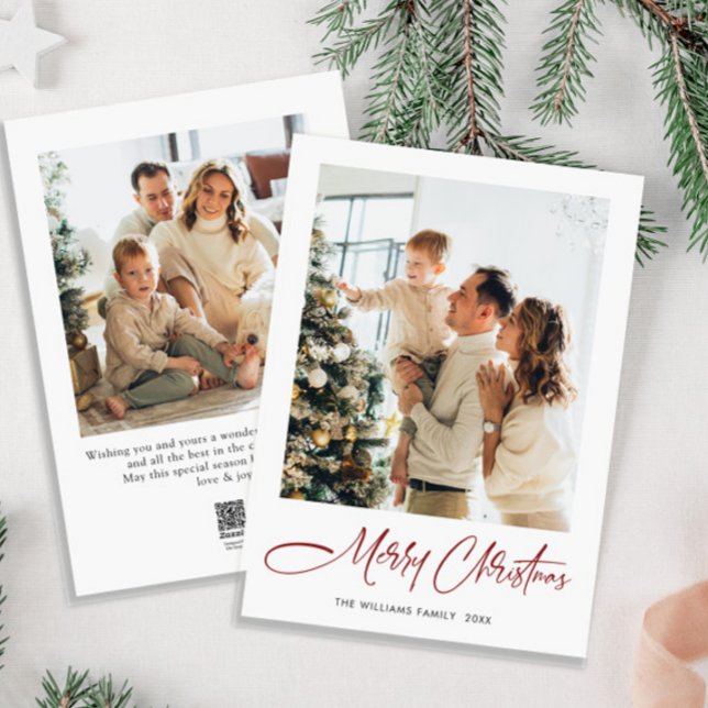 Tarjeta Festiva Elegantes Navidades Minimalistas saludan 2 foto (Subido por el creador)