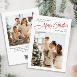 Tarjeta Festiva Elegantes Navidades Minimalistas saludan 2 foto