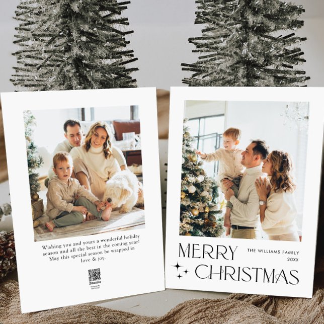 Tarjeta Festiva Elegantes Navidades Minimalistas saludan 2 foto (Subido por el creador)