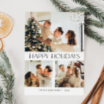 Tarjeta Festiva Elegantes Navidades Minimalistas saludan 3 foto<br><div class="desc">Elegante Navidades corporativos Minimalistas saludando la tarjeta de vacaciones.</div>