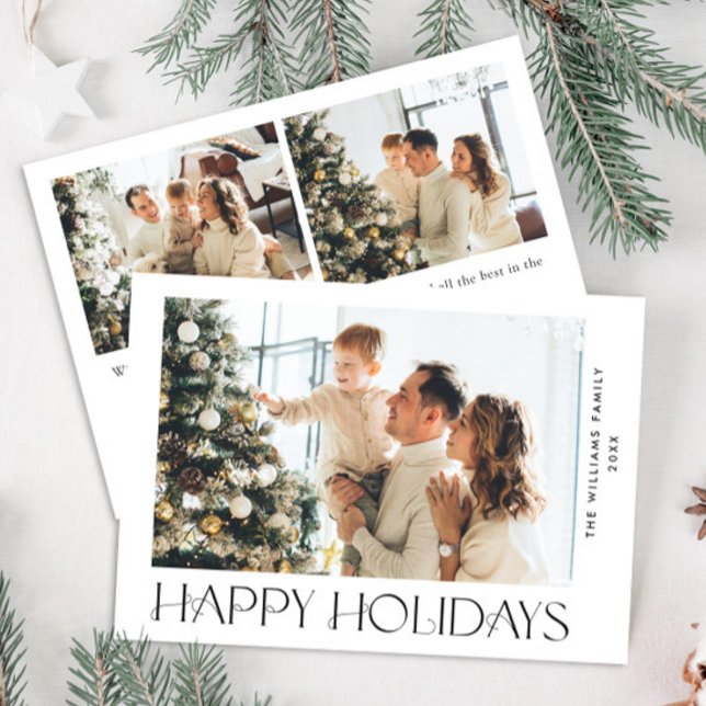 Tarjeta Festiva Elegantes Navidades Minimalistas saludan 3 foto (Subido por el creador)