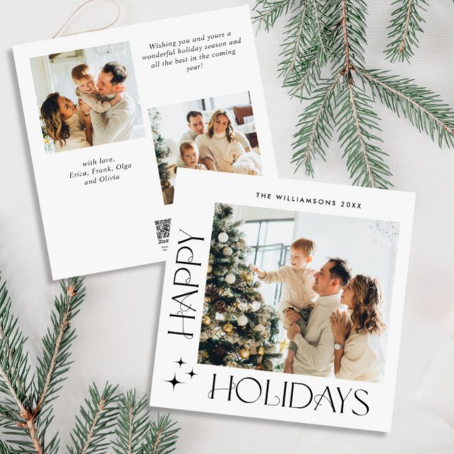 Tarjeta Festiva Elegantes Navidades Minimalistas saludan 3 foto (Subido por el creador)