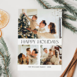 Tarjeta Festiva Elegantes Navidades Minimalistas saludan 3 foto