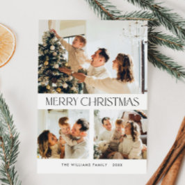 Tarjeta Festiva Elegantes Navidades Minimalistas saludan 3 foto