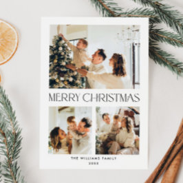 Tarjeta Festiva Elegantes Navidades Minimalistas saludan 3 foto