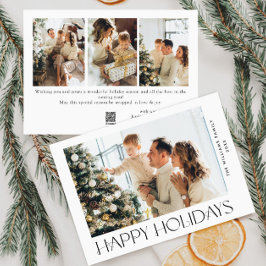 Tarjeta Festiva Elegantes Navidades Minimalistas saludan 3 foto